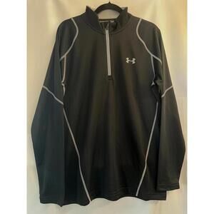 Under Armour Black Long Sleeve Half-Zip Pullover Size Large